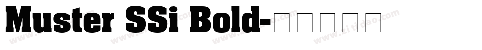 Muster SSi Bold字体转换